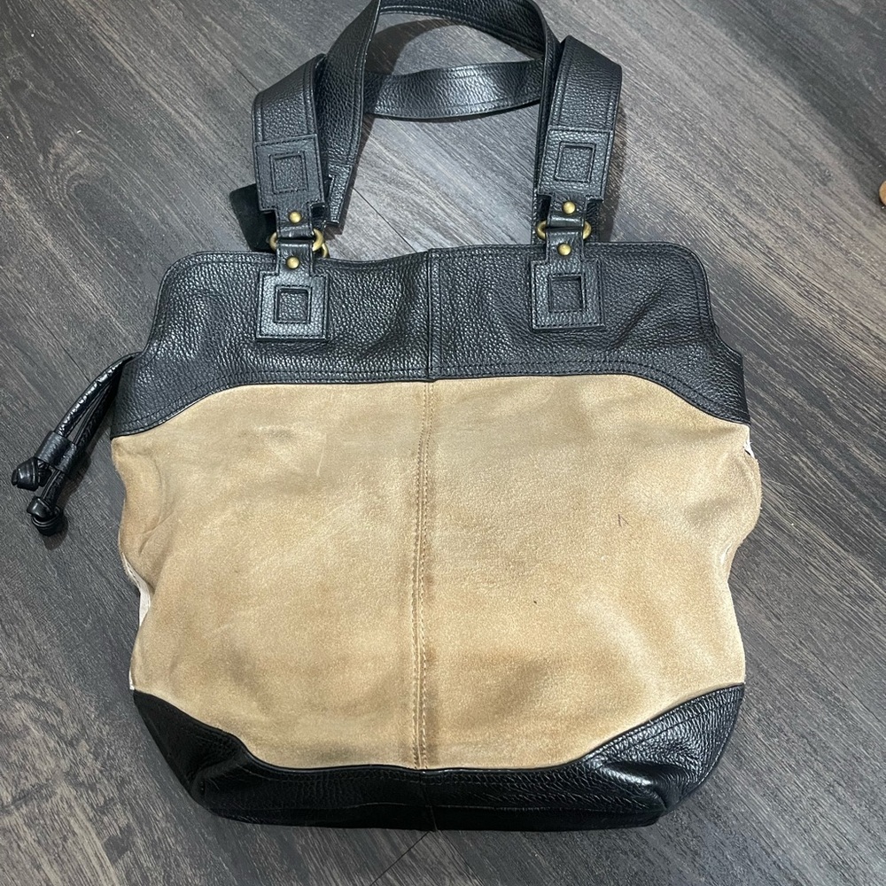 Pursuits - Multi Leather and Suede Patchwork Shoulder bag - Picture 2 of 5